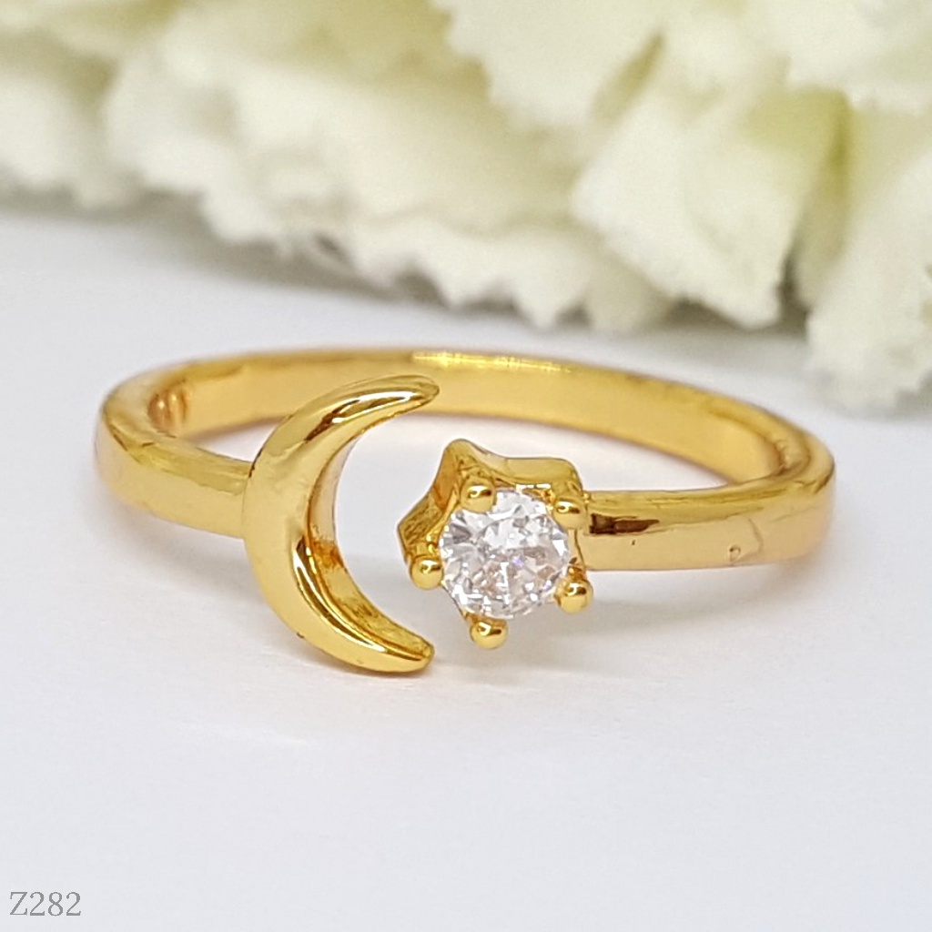 PGX Cincin Xuping Wanita Perhiasan Lapis Emas Aksesoris Fashion Premium - Z282