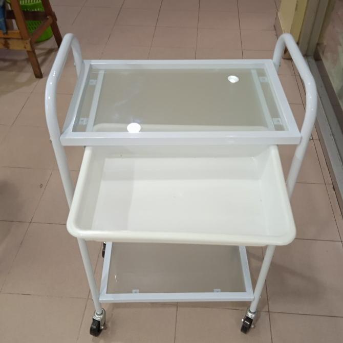 Rak Salon / Trolly Facial / Rak 3 Susun / Trolly Kaca / Rak Klinik