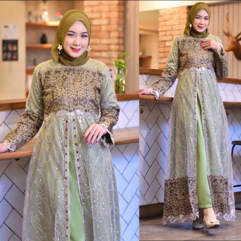 FASHION MUSLIM // GAMIS MADHURI SIZE M-JUMBO(LD 120 CM) // BAHAN FULL TILLE BORDIR PREMIUM // DALAMAN/FURING BAHAN SATIN VELVET // ORIGINAL By Pelangi Jaya // KEBAYA ORIGINAL // KEBAYA MODERN // BAJU PESTA LAMARAN // SERAGAMAN KELUARGA // BAJU WISUDA