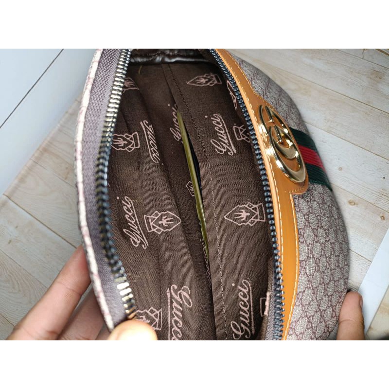 Waist Bag GG Wanita Terbaru / Tas Pinggang Wanita Bordir Zigzag