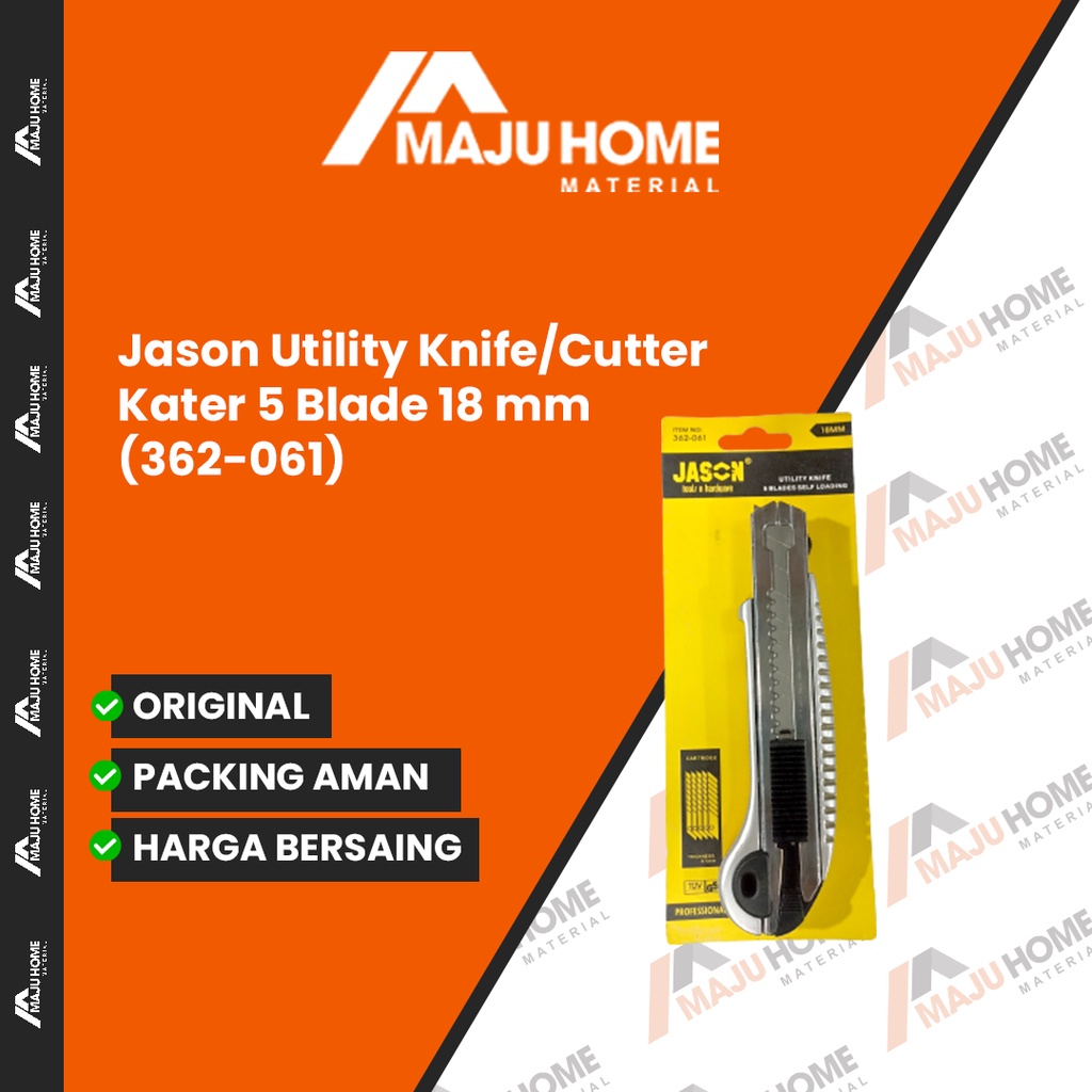

Jason Utility Knife/Cutter Kater 5 Blade 18 mm (362-061)