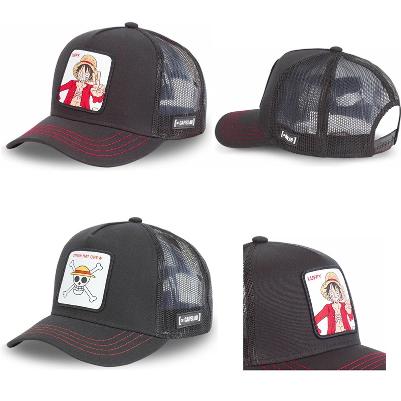 One Piece Topi Baseball Motif Bordir Anime One Piece Bahan Katun 100% Untuk Unisex