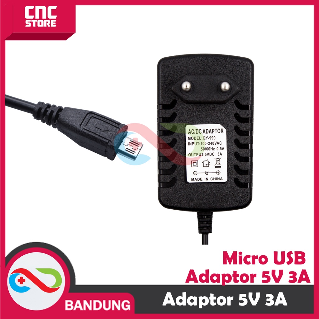 ADAPTOR 5V 3A MICRO USB 5V3A FOR RASPBERRY ESP8266 ESP32