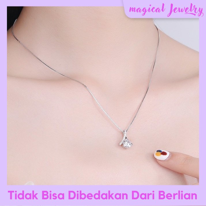 magical Jewelry Kalung Tura berlian replika / replika berlian eropa/lapis emas 18k Sterling Silver B