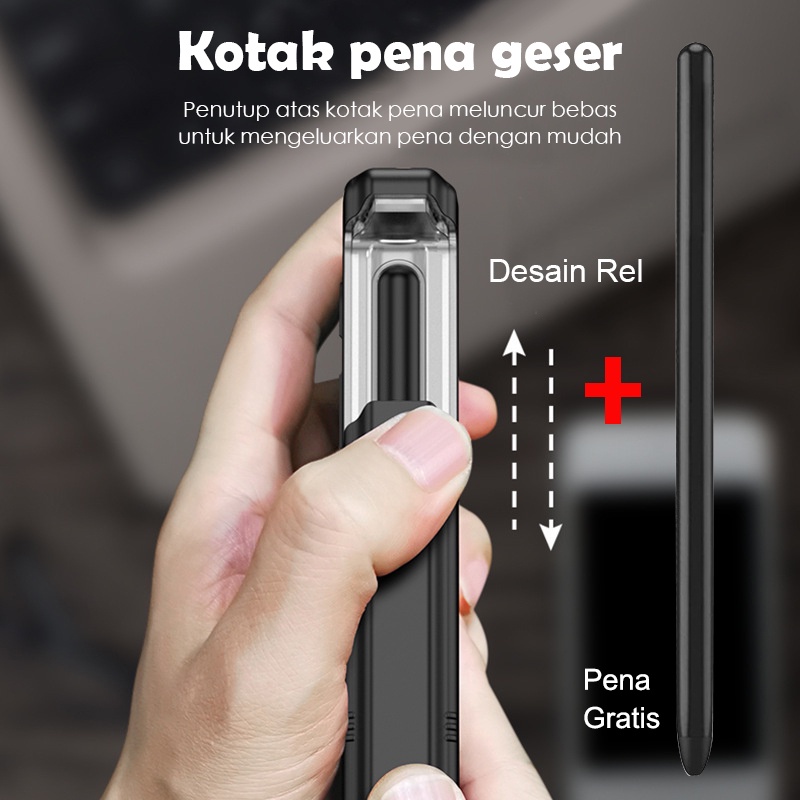 (Pena Gratis)⚡Casing Case Samsung Galaxy Z Fold 3 Dengan Engsel Magnetik Protect ARMOR Stand Adjust Untuk Samsung Galaxy Z Fold 3 Fold3 5G