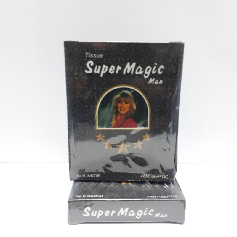 Jual Tissue Super Magic Man Isi Sachet Antiseptic Wet Tissue Shopee Indonesia