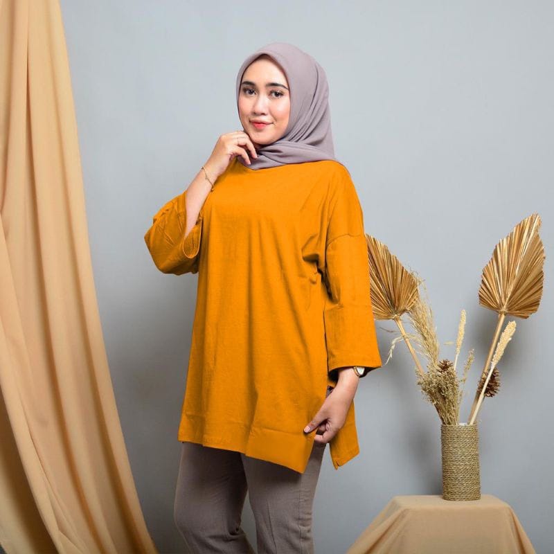 Tq88indonesia Fashion Baju Atasan Wanita Terbaru / Keysila Oversize / BLouse / Blus Polos / Pakaian Casual Cewek / Ootd