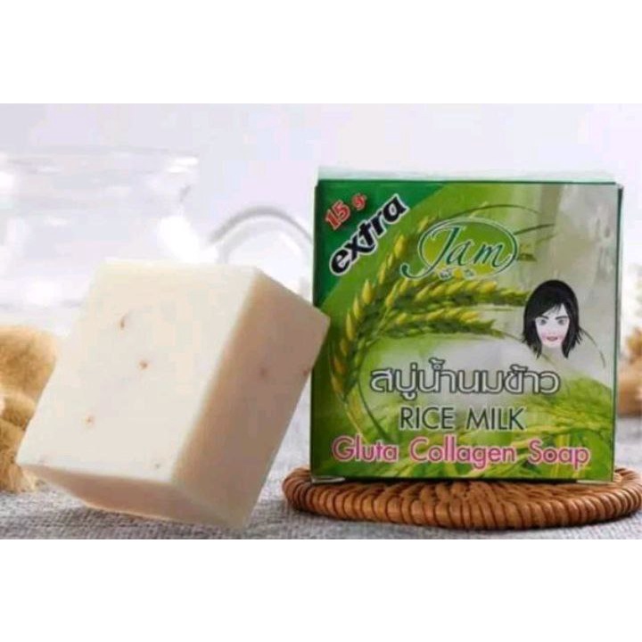 Sabun beras jam - rice milk gluta collagen soap /K Brother 60gr 100% ORIGINAL THAILAND