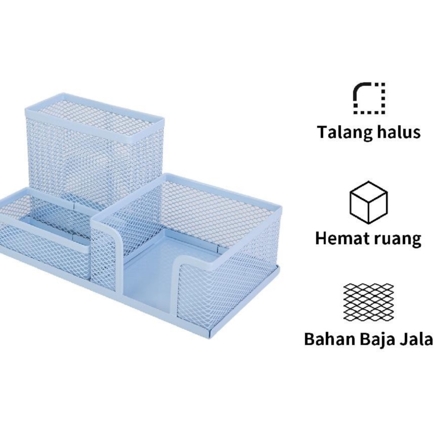 TEMPAT PULPEN ALAT TULIS DESK ORGANIZER PEN STAND PEN HOLDER MEJA WARNA WARNI PASTEL DELI 9154