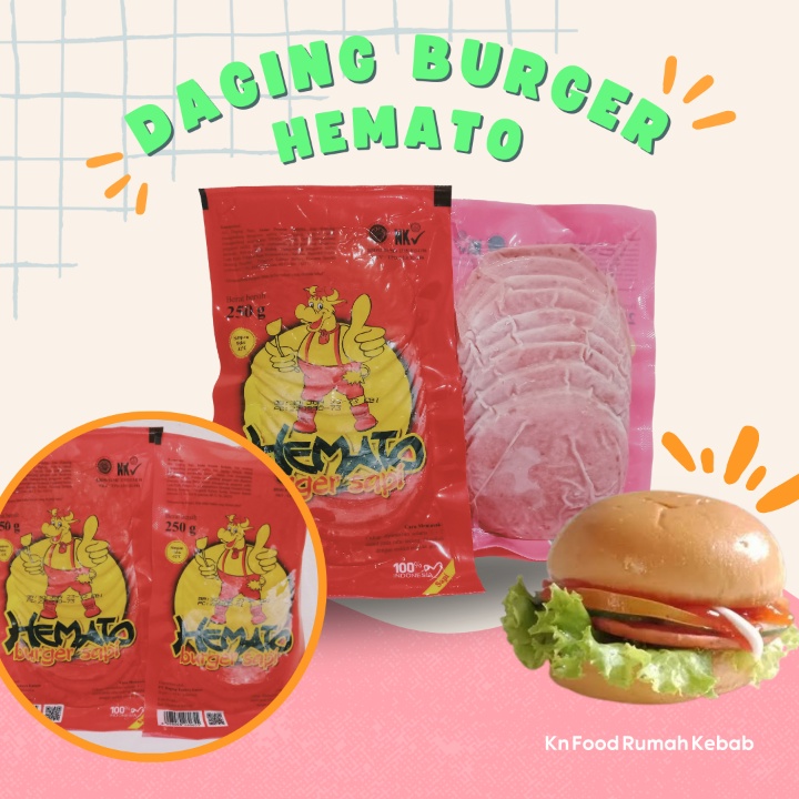 

Daging Burger Hemato 1 Pack-Isian Burger Terjangkau