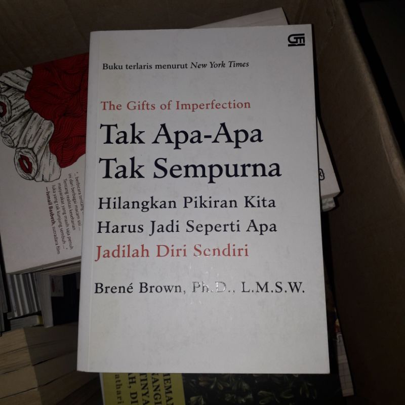 Tak Apa-Apa Tak Sempurna | Buku novel preloved bekas original murah self improvement