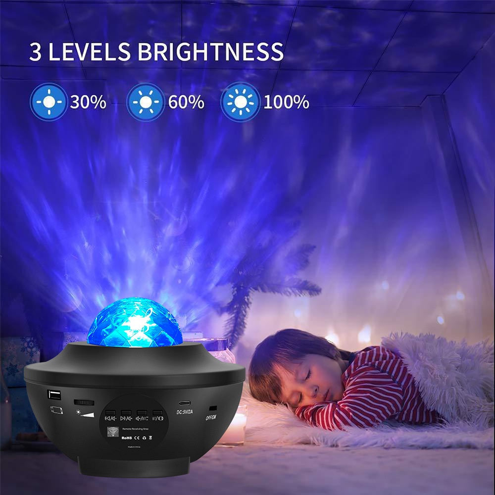 Lampu Tidur Proyek Speaker Lampu Proyektor Dengan Langit Tidur Malam