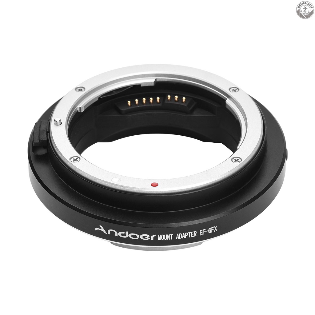 Andoer EF-GFX Camera Lens Adapter Ring Auto Focus Replacement for  EF-mount Lens to FujiFilm GFX-mount MED-format Cameras GFX100 GFX50S GFX50R