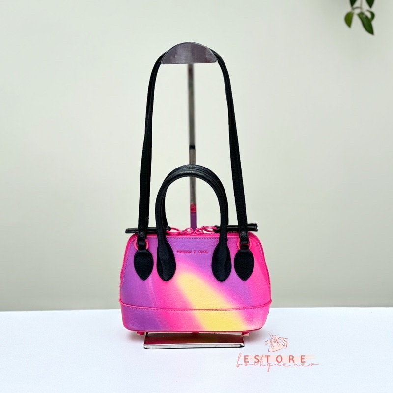 Tas Wanita Ck Harmonee Holographic Four Handle Bag