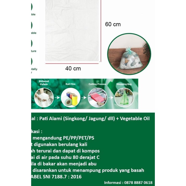 

Kantong Plastik Singkong (Large)- Kantong Biodegradable - Tote Bag