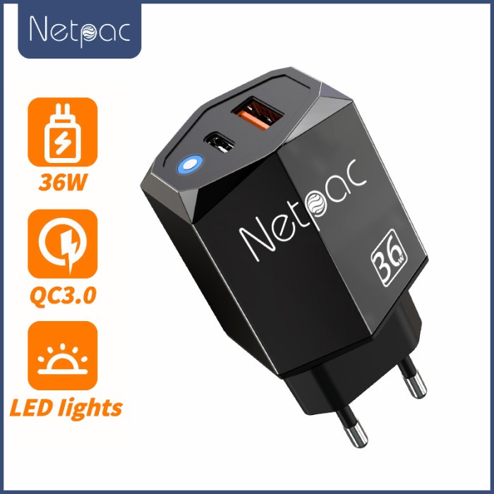 Charg Adaptor Charger Fast Charging 36W Kepala Charger Original Netpac