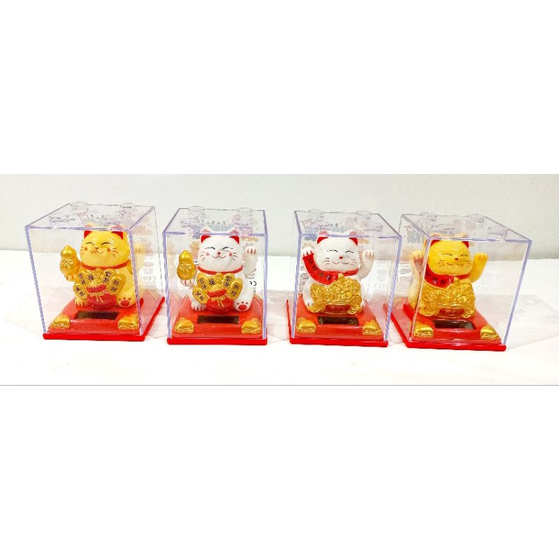 Manekineko Mini Solar / Kucing Hoki Mini Terbaru / Lucky Cat Small