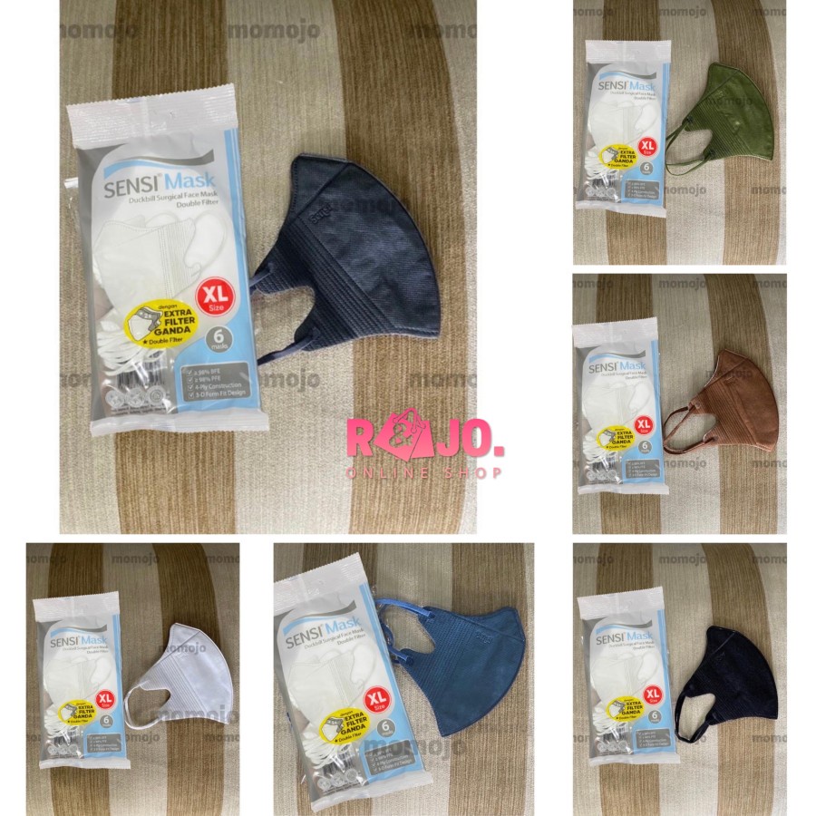 Masker Sensi Duckbill XL sachet isi 6 pcs