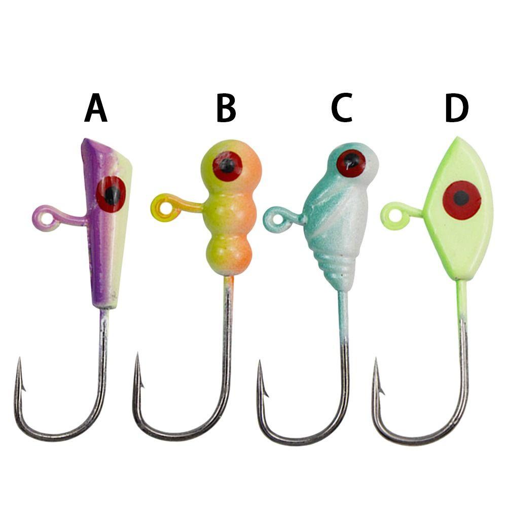 Top 10 Pcs Musim Dingin Es Memancing Memikat Kualitas Tinggi Buatan Jigging Walleye Memimpin Kait Keras