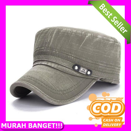 Cod_Topi Bucket Ny New York Pria/Topi Unisex Original New Model Military Cap Commando - Baseball Cap