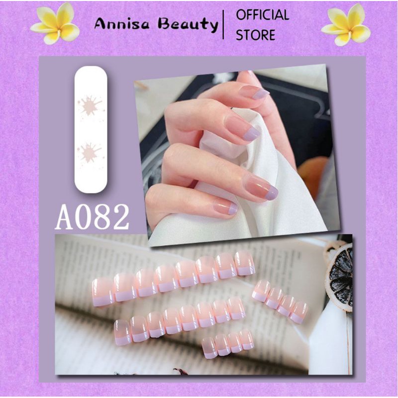 Sangat Cantik!!!Rekomendasi!!!KUKU PALSU 24pcs / set  fashion fake nail /FAKE NAIL ART 3d Tahan Air