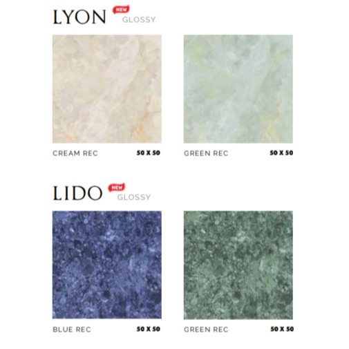 PLATINUM KERAMIK LIDO BLUE REC 50X50 GRADE A