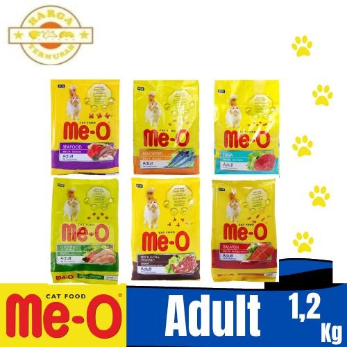 Makanan Kucing MEO ME-O  FRESH PACK Salmon , Tuna , Chicken , Seafood , Beef  - Salmon - Mackarel 1.2kg