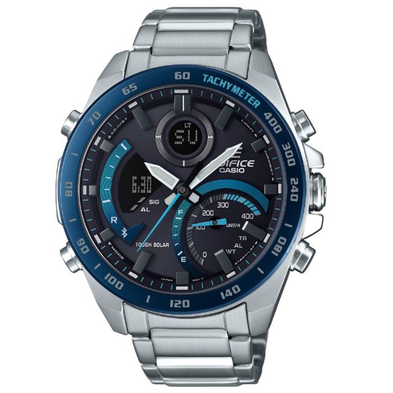 CASIO EDIFICE ECB-900DB-1BDR-Jam Tangan Pria Dual Time  Analog Original-Garansi