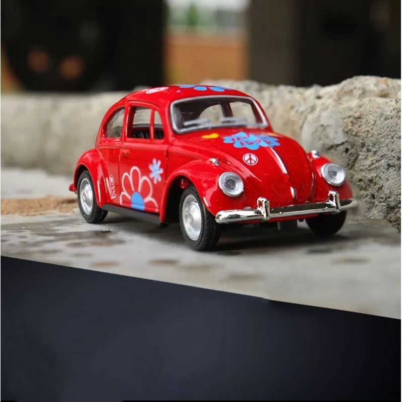 Diecast Metal Murah Volkswagen Classical Beetle - VW Kodok - Mobil Klasik Skala 1/32 Miniatur Mobil Mobilan Pajangan