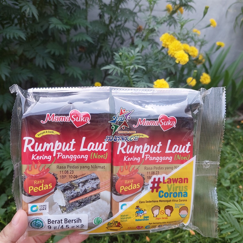 Rumput Laut mamasuka all variant ORI/ PEDAS/ BBQ/ SALTED EGG/ JAGUNG MANIS (isi 2)