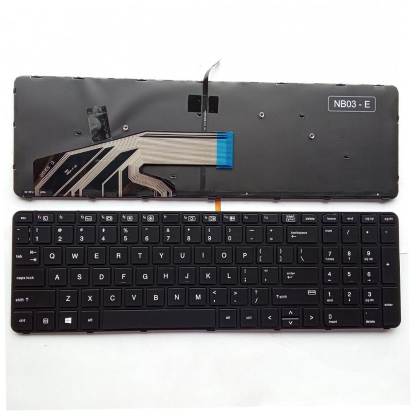 Backlit Keyboard btsg US Untuk HP Probook 650 G2- G3 655 G3 450 G3 455 G3 Dengan Frame