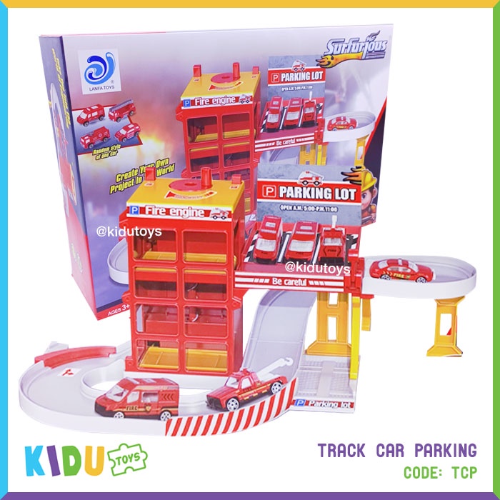 Mainan Anak Track Car Parking Kidu Toys