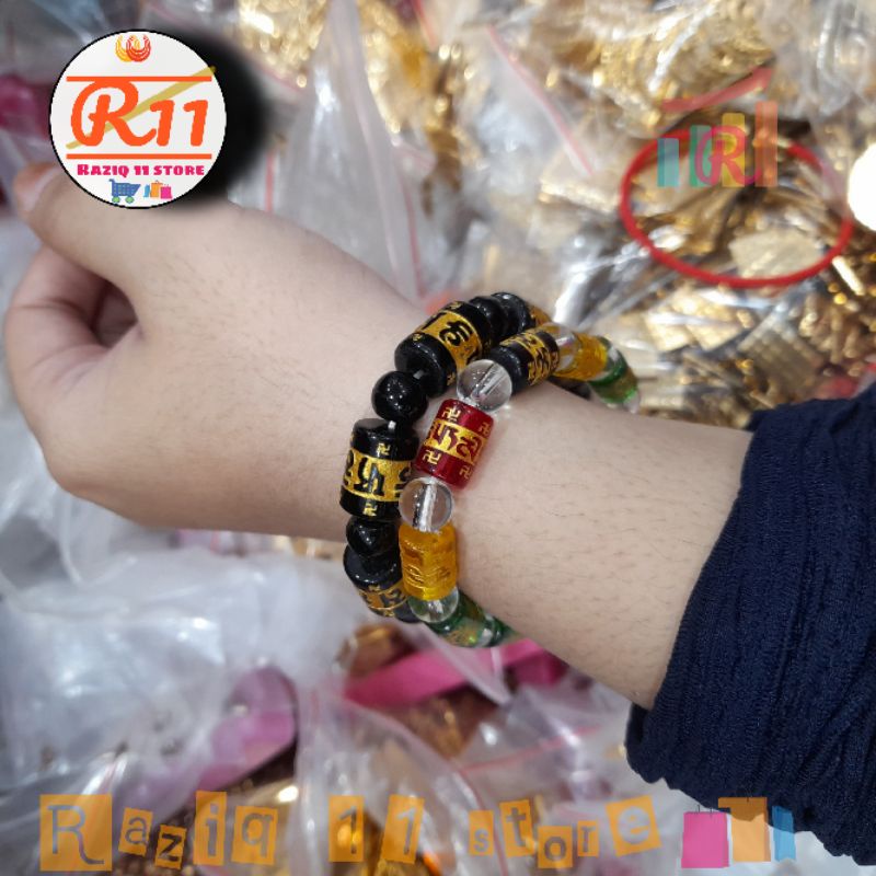 Gelang Batu Giok Mantra Budha Asli Original Gelang Pria Atau Wanita