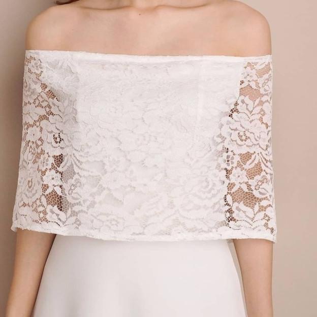 REAL PICT JANUERA DRESS (DS-029) Brokat Import Tebal Adem Nyaman - Putih