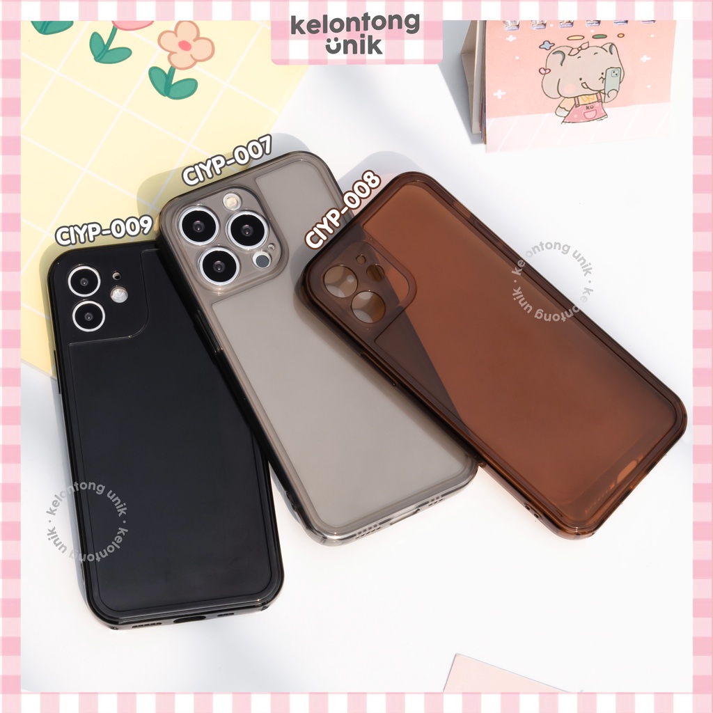 (Seri 3) For iPhone - Glossy Campro Soft Case with Lens Cover