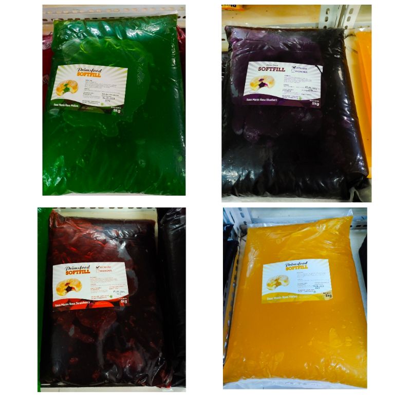 

Selai prims food softfill 5kg - selai strawberry - Blueberry - Melon - Nanas