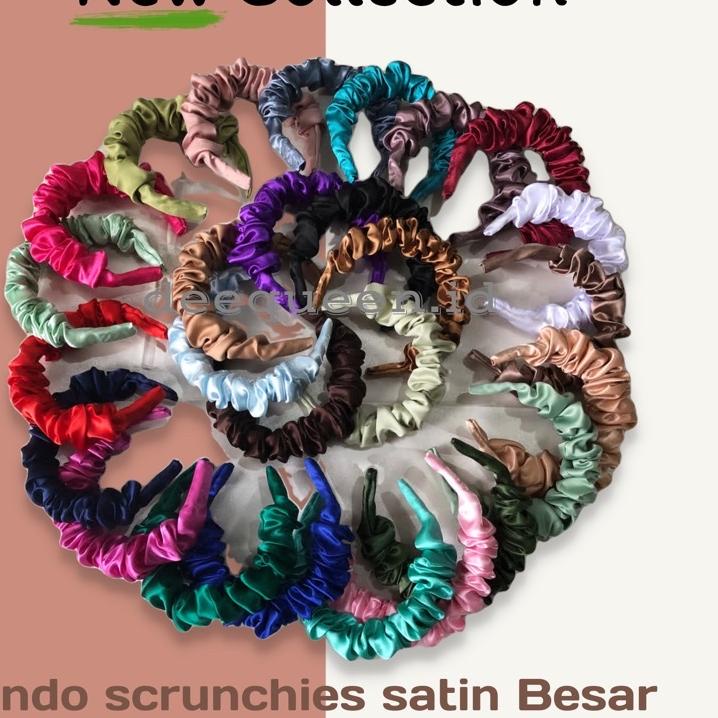 BARU SPESIAL BANDO DEWASA SCRUNCHIE SATIN BESAR |BANDO AWAN BANDO KOREA BANDO NAGITA ♗ 851
