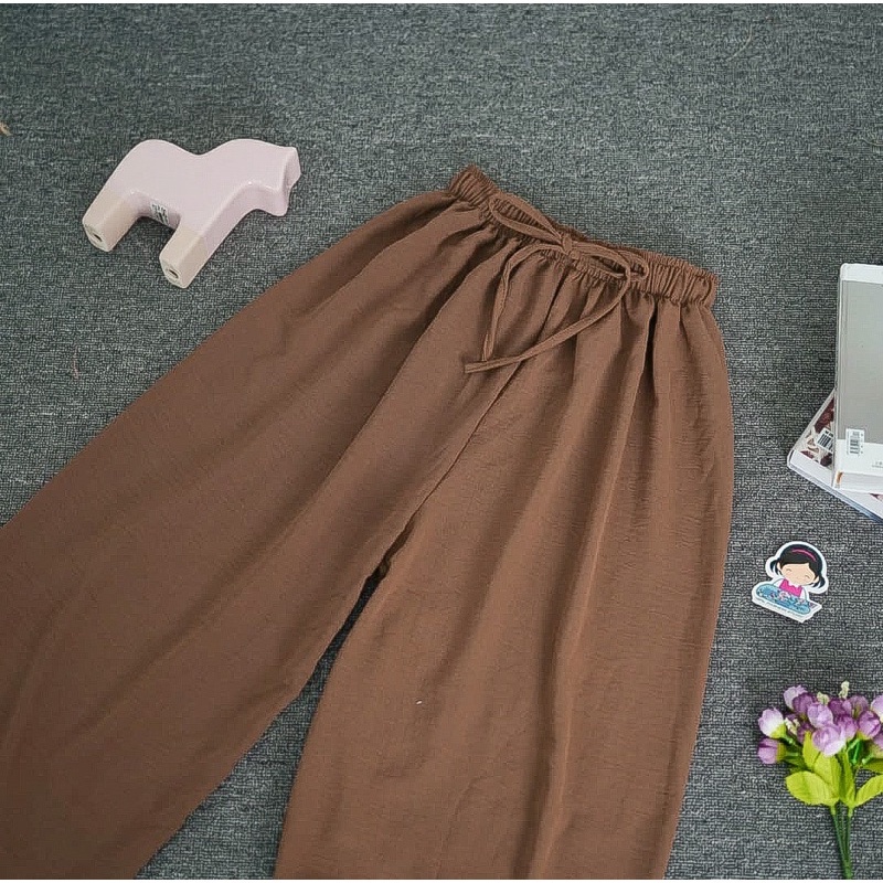 Tq88indonesia Fashion Celana Cullote Wanita Terbaru / KULOT CRINCLE JUMBO / Celana Panjang Polos Cewek / Ootd Kasual