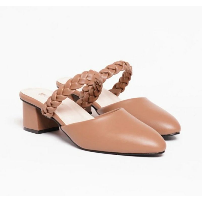 ORIGINAL Bustong Kulit Premium Wanita UKURAN besar 41-45 Sendal Kepang Pesta, 41