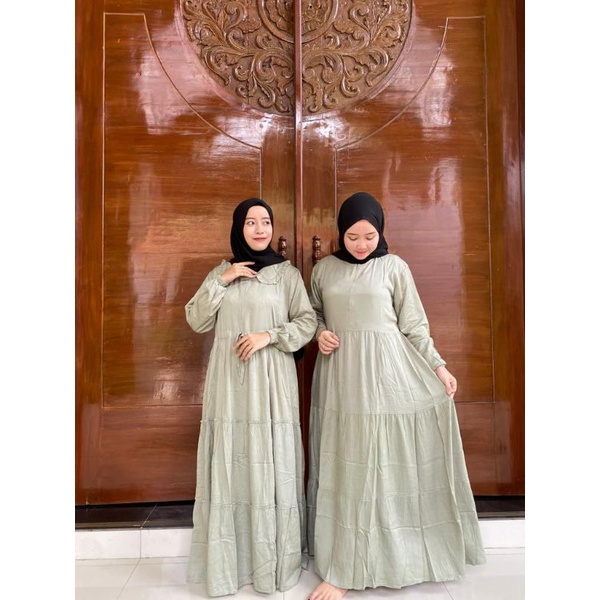 gamis rayon twill polos canda 3