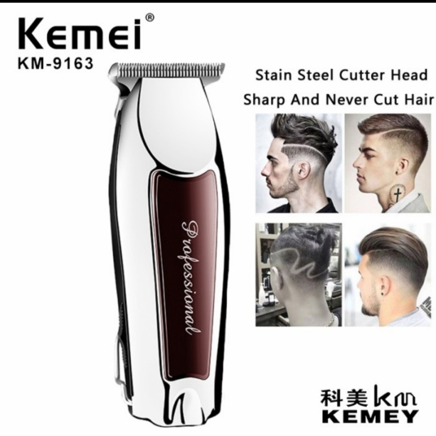 COD Alat Cukur Rambut Kemei KM-9163 Hair Clipper Detailer Trimmer KM 9163