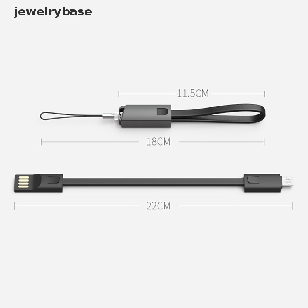 Jewelrybase Gantungan Kunci Kabel Charger Micro USB Tipe C Fast Charging Untuk iPhone / Samsung