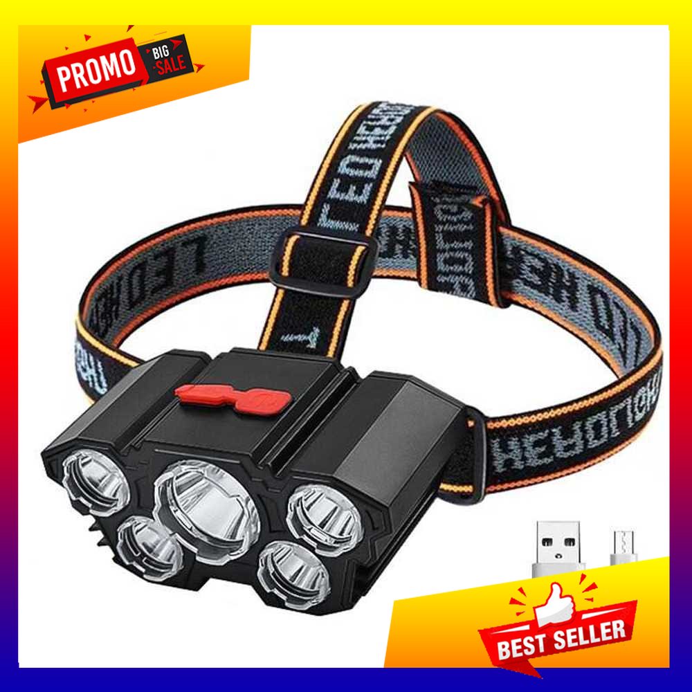 Senter Kepala Super Terang Senter LED Kepala Headlamp 5 XPG