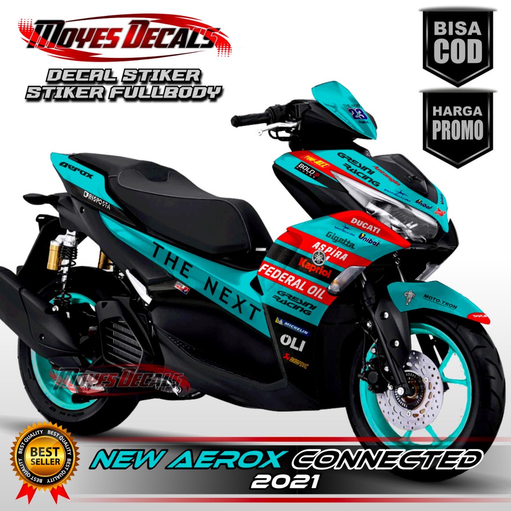ANTI LUNTUR - Stiker Fullbody Motor Aerox Connected 2021 Decal Stiker Fullbody Aerox 155 2021