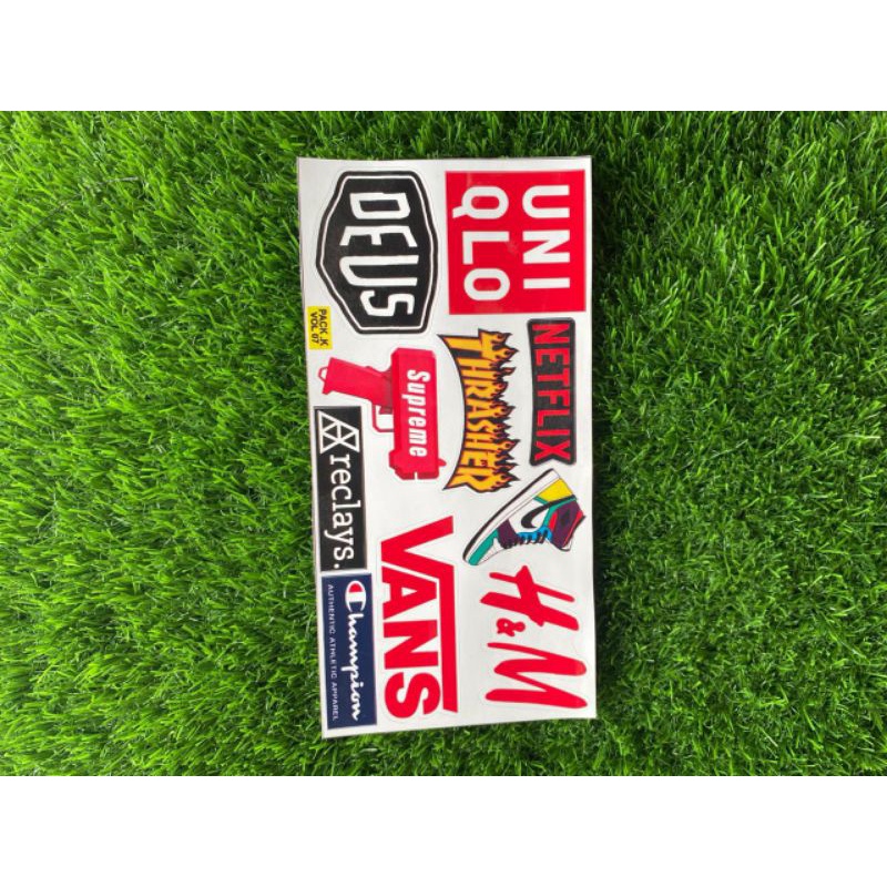 

Sticker pack logo brand VansUniqloH&M