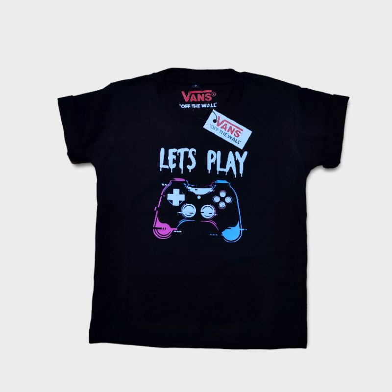 baju anak kaos anak anak baju anak vans lets play katun combed 24s super soft handfield .