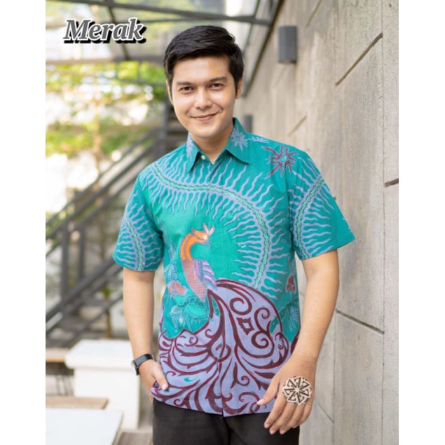 Baju Batik Pria Lengan Pendek Modern Mewah