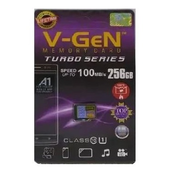 V-Gen Micro SD Vgen 256gb Class 10 Turbo Series Memory Card HP 256 gb