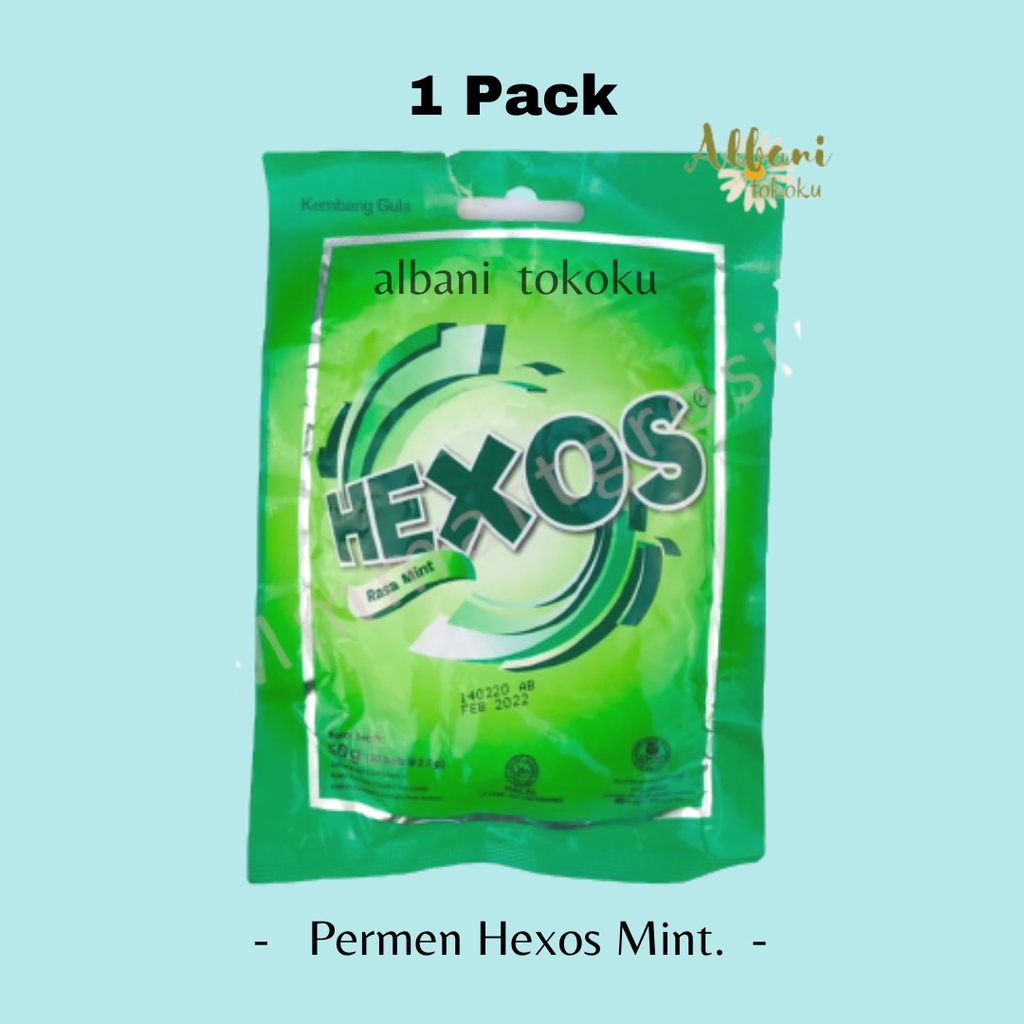 

Permen Hexos Mint 20 Butir - Permen Hexos 50 gr - Permen Mint - Menghilangkan Bau Mulut - Menyegarkan Nafas - Hexos
