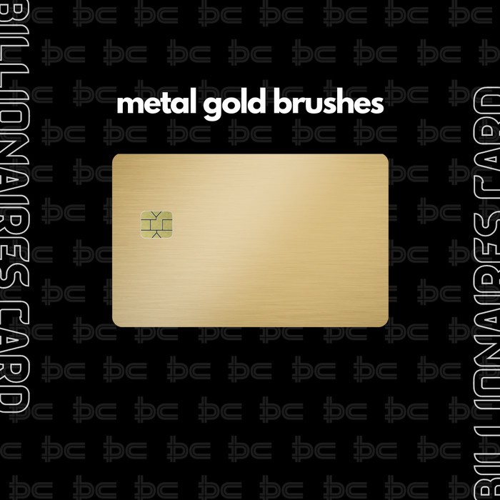 Custom Metal ATM Debit Credit Card (Bukan Skin Card) - Gold Brushes